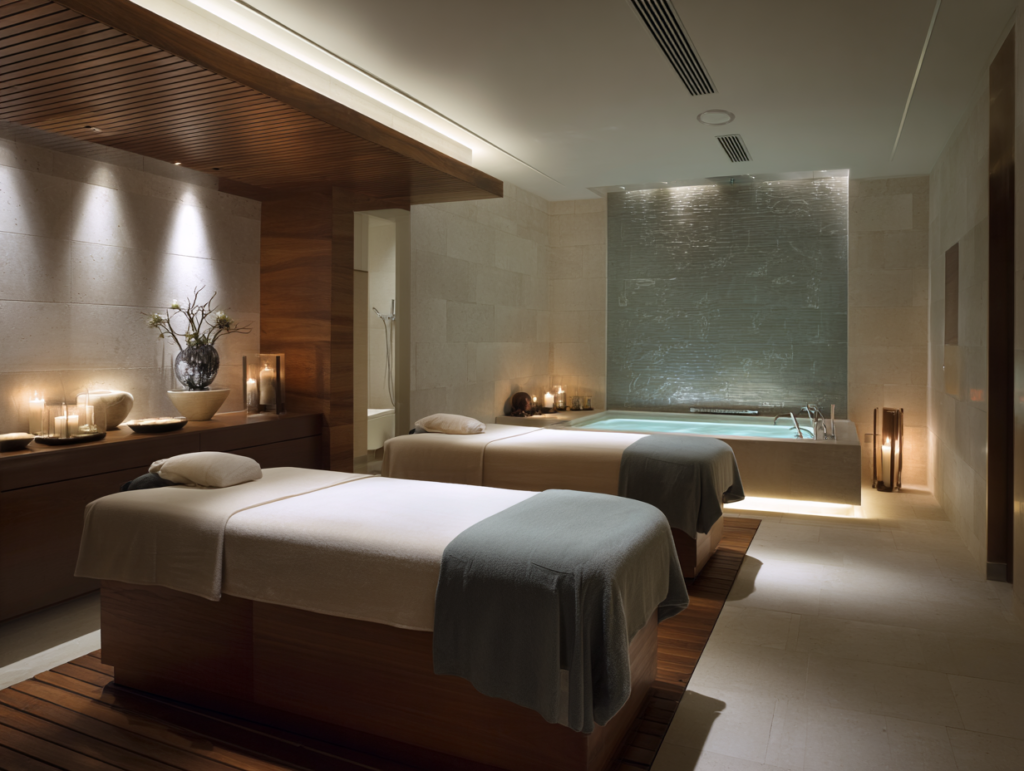 massage room at a spa